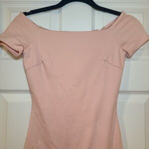 Lulus Pink Off-Shoulder Dress